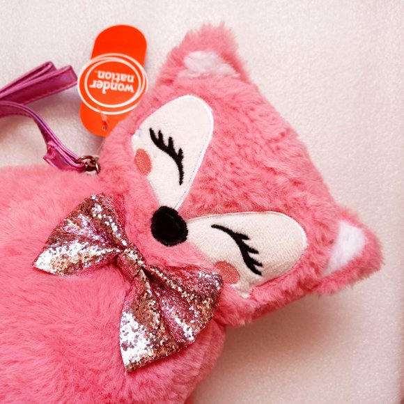 Girl’s Wonder Nation Kitty Koala Critter Stuffed Animal Plush Pink Purse NWT - Picture 3 of 8